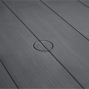 Tavolo da Giardino in Resina Effetto Legno con Struttura Rinforzata per 6 Persone Colore Grafite Julie Keter