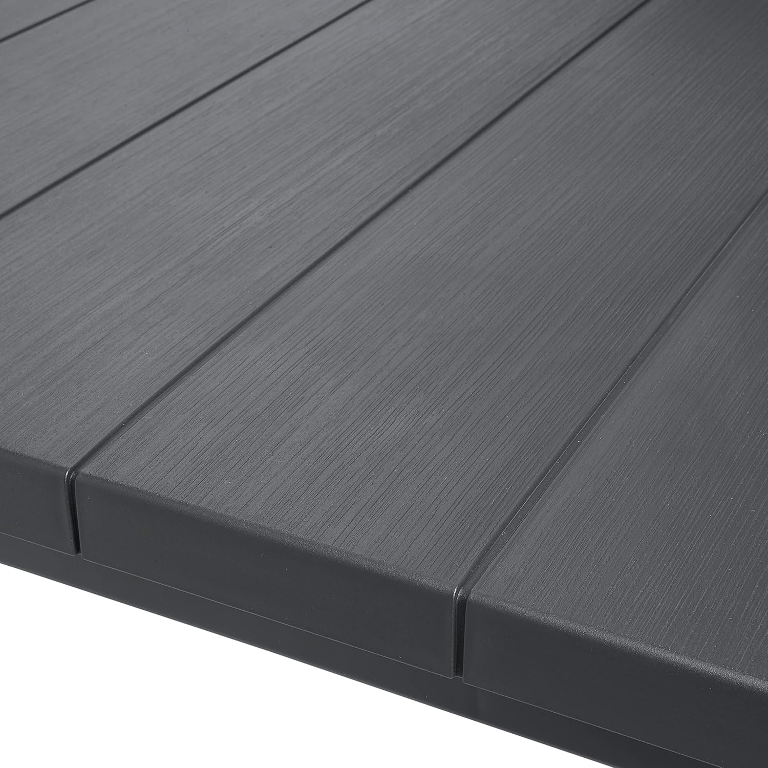 Tavolo da Giardino in Resina Effetto Legno con Struttura Rinforzata per 6 Persone Colore Grafite Julie Keter