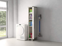 Armadio Alto a 1 Anta in Resina con 4 Ripiani Regolabili e Chiusura Lucchettabile Colore Grigio e Nero Excellence Keter