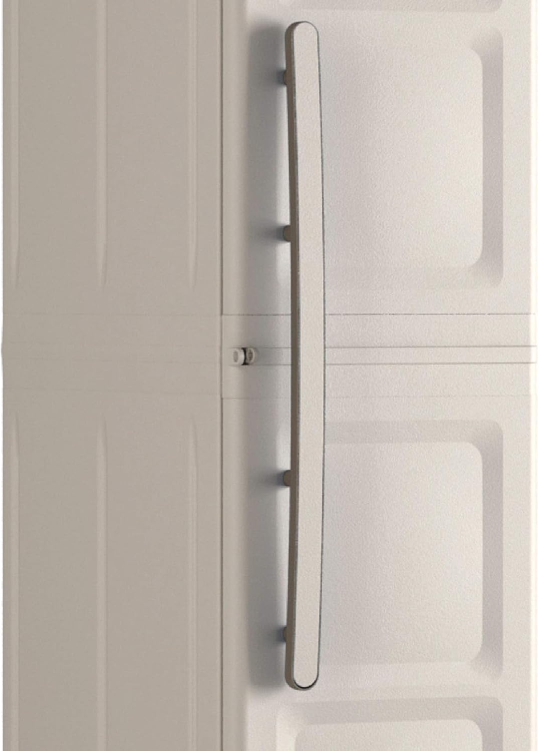 Armadio Alto a 1 Anta in Resina con 4 Ripiani Regolabili e Chiusura Lucchettabile Colore Grigio e Nero Excellence Keter