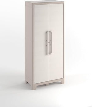 Armadio in Resina con 8 Ripiani Ribaltabili Regolabili Sabbia Beige Gulliver Multispace Keter
