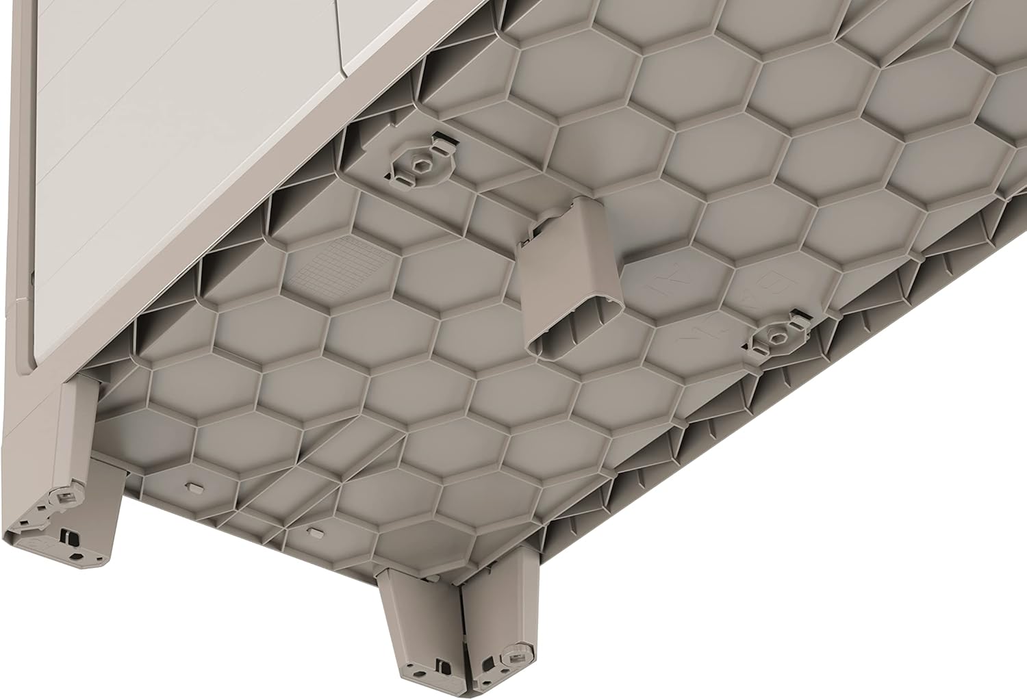 Armadio in Resina con 8 Ripiani Ribaltabili Regolabili Sabbia Beige Gulliver Multispace Keter