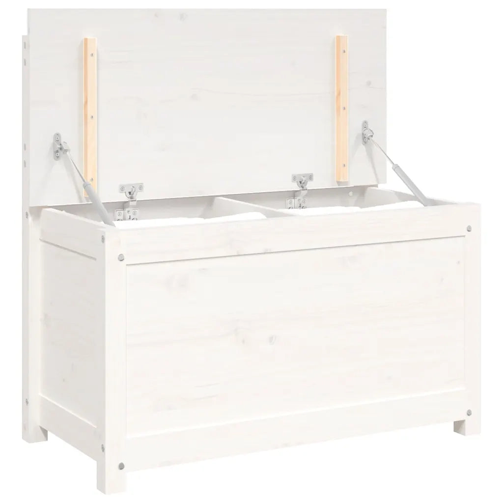 Panca-Sgabello Bianca 80x41x77 cm in Legno Massello di Pino