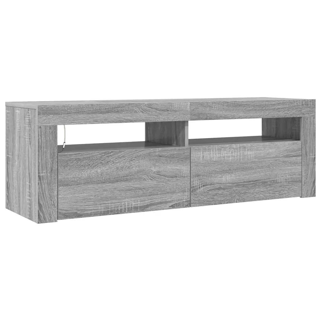 Mobile Porta TV con Luci LED Grigio Sonoma 120x35x40 cmcm 815688