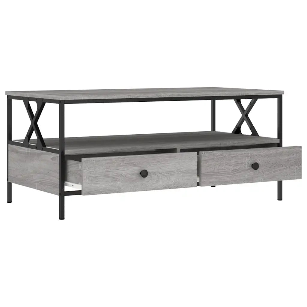 Tavolino da salotto | Tavolino da caff¨¨ | Tavolino da Soggiorno Grigio Sonoma 100x51x45cm Legno Multistrato
