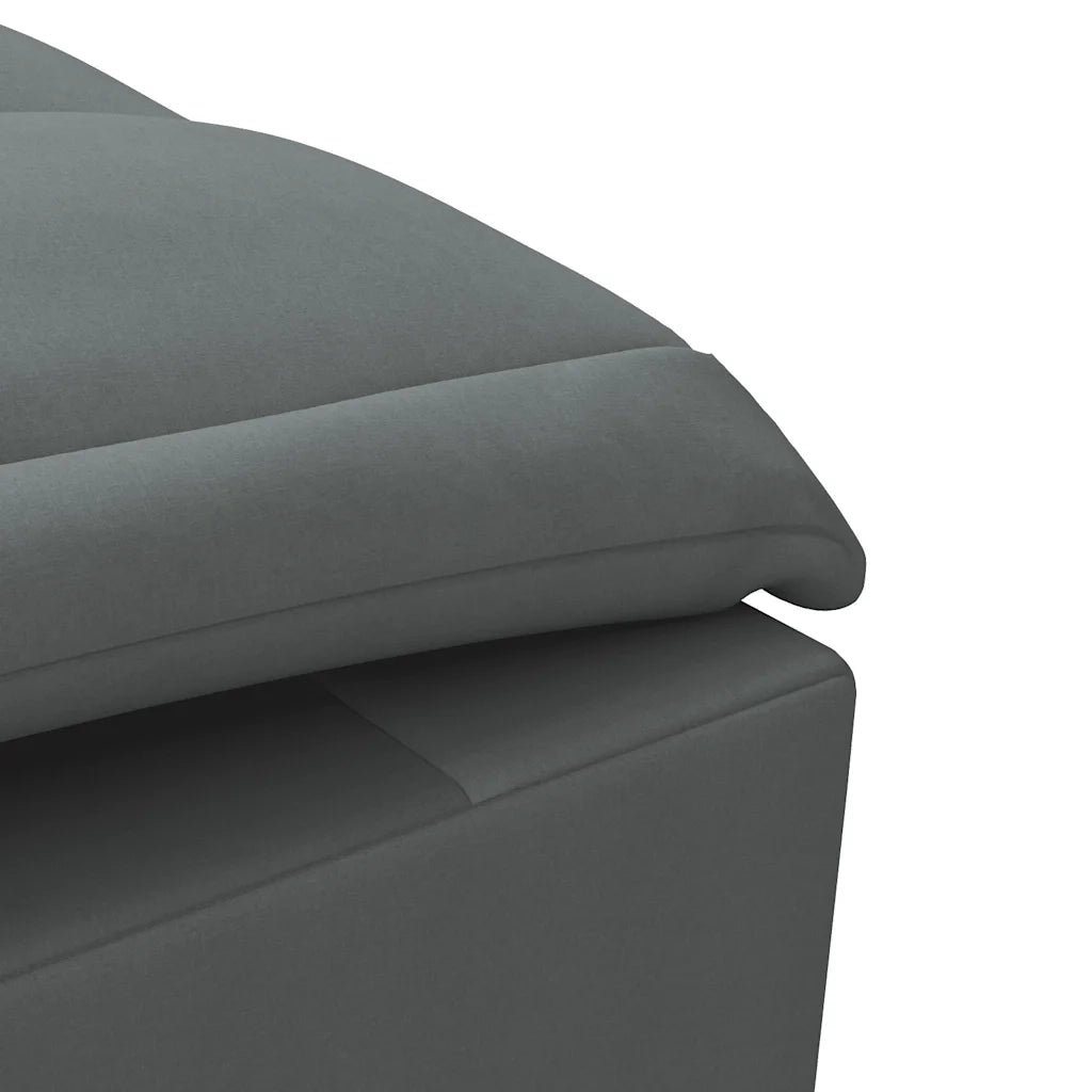 Chaise Longue Massaggi con Capezzale Grigio Scuro in Tessuto CFW4803864