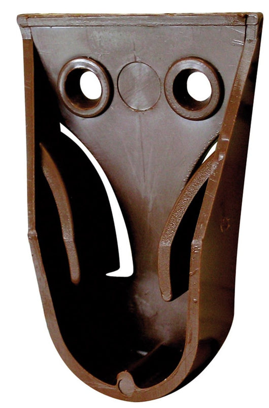 Reggitubo laterale per tubo tondo 18 mm confezione 4 pezzi colore marrone Koncreto