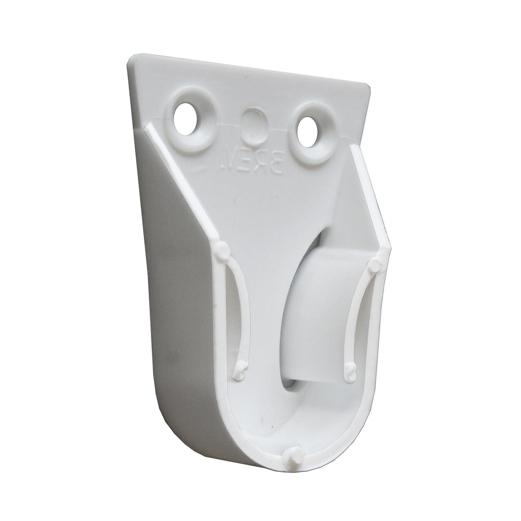 Reggitubo laterale per tubo tondo 18 mm confezione 4 pezzi colore bianco Koncreto