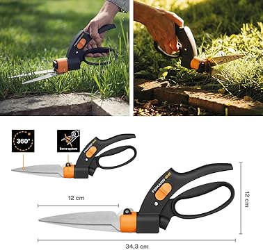 FORBICE GIREVOLE PER ERBA- - mm.330 (113680) - 1 blister FISKARS