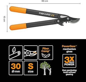 TRONCARAMI BYPASS A UNCINO POWERGEAR (S) L72  lunghezza cm.46 (112200)    FISKARS
