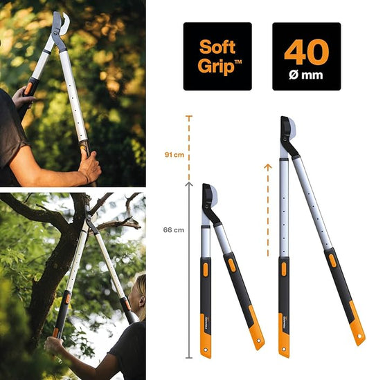 TRONCARAMI TELESCOPICO SMARTFIT L86  manico allungabile cm.66,5/cm.91,5 (112500)    FISKARS