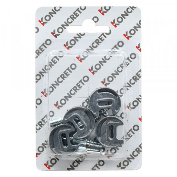 Giunzione eccentrica con tirante M6 diametro 25 mm confezione 4 pezzi in zama per mobili Koncreto