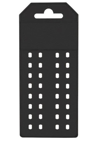 ESPOSITORE IN POLIPROPILENE mm 124 x 46 x 2 col. nero- 10 pezzi  - ARTPLAST