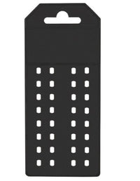 ESPOSITORE IN POLIPROPILENE mm 124 x 46 x 2 col. nero- 10 pezzi  - ARTPLAST