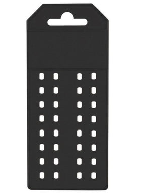 ESPOSITORE IN POLIPROPILENE mm 124 x 46 x 2 col. nero- 10 pezzi  - ARTPLAST