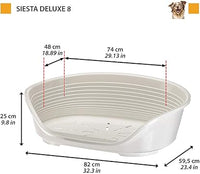 LETTINO PER ANIMALI 'SIESTA DELUXE' N.8 - cm 82 x 59,5 x h.25 / bianco  - FERPLAST