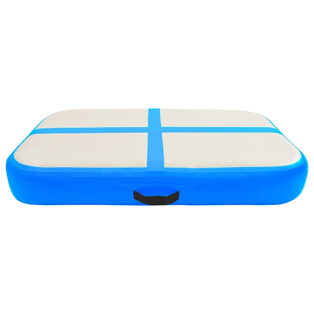 Tappetino Ginnastica Gonfiabile con Pompa 60x100x15 cm PVC Blu CFW4304150