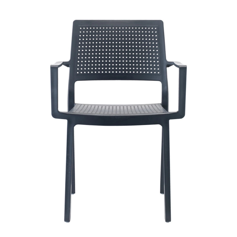 SET 4 PEZZI SEDIA EMI CON BRACCIOLI TECNOPOLIMERO MADE IN ITALY SCAB DESIGN - Antracite 81