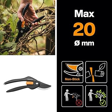 FORBICE POTA SINGLESTEP BYPASS P341  cm.20,8 (111260)    FISKARS