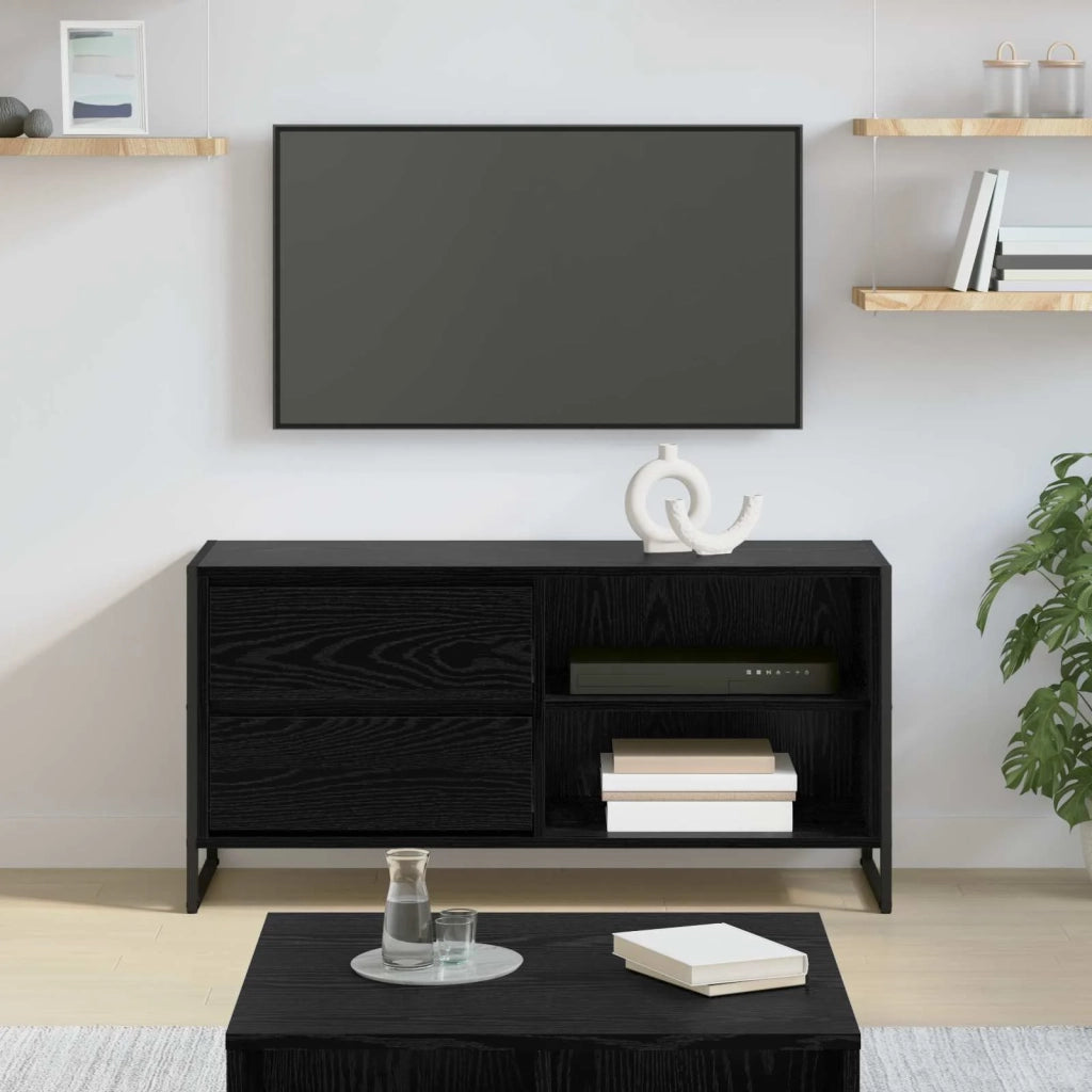 Mobile TV Rovere Nero 100 x 36 x 49,5 cm Legno multistrato 886558