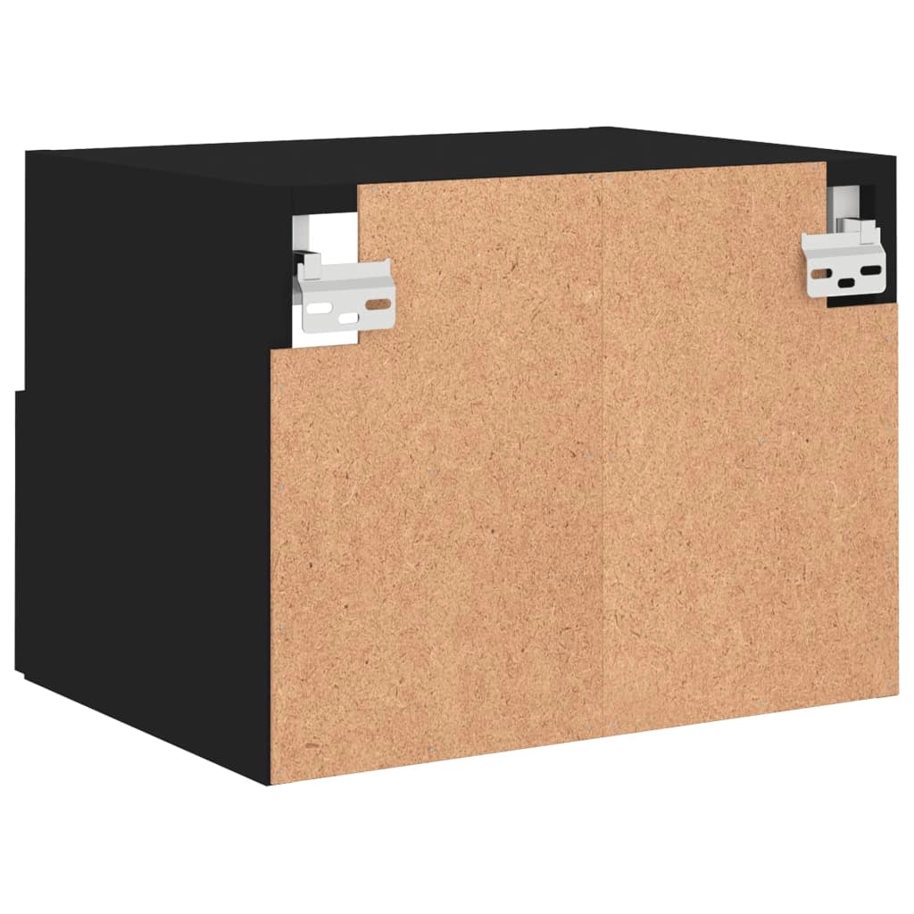 Mobile TV multimediale da parete mensola TV supporto TV sala da pranzo soggiorno camera da letto 2 pezzi 40 x 30 x 30 cm legno ingegnerizzato nero 02_0028907