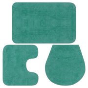 Set di 3 tappeti da bagno in tessuto turchese 02_0005787
