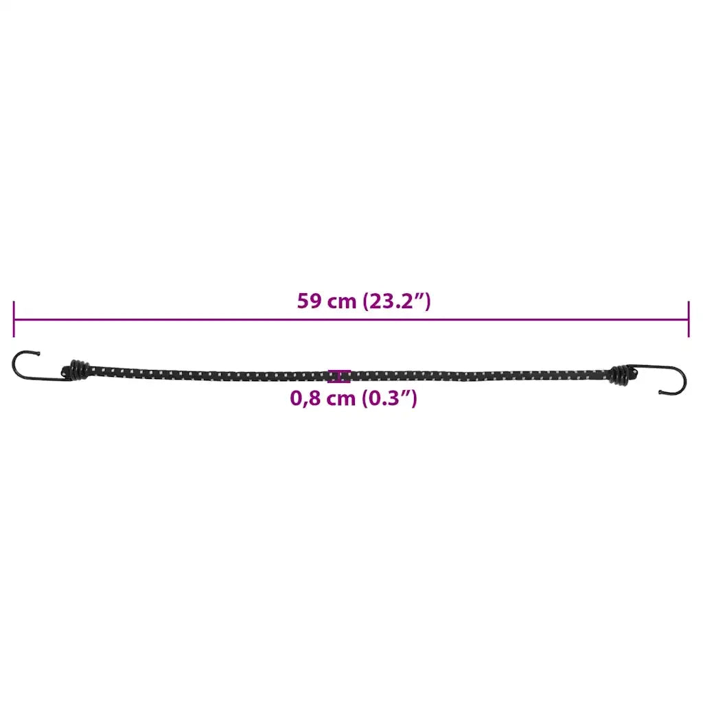 Corde Elastiche con Strisce Riflettenti e Ganci 25 pz 59 cm CFW4278411