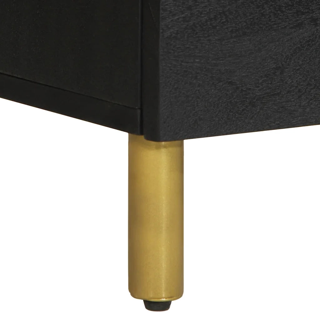 Credenza | Madia | Buffet da pranzo | Armadio da pranzo Nera 60x33x75 cm in Legno Multistrato