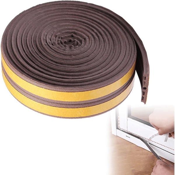 PARAFREDDO PER PORTE E FINESTRE IN GOMMA mm 9x6 mt - col. Marrone - GEKO