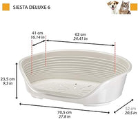 LETTINO PER ANIMALI 'SIESTA DELUXE' N.6 - cm 70,5 x 52 x h.23,5 / bordeaux  - FERPLAST