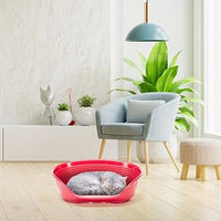 LETTINO PER ANIMALI 'SIESTA DELUXE' N.2 - cm 49 x 36 x h.17,5 / bordeaux  - FERPLAST