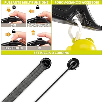 GUINZAGLIO PER CANE 'FLIPPY ONE CORD' tipo M / mt. 5 - fino a 20 kg / col.rosso  - FERPLAST