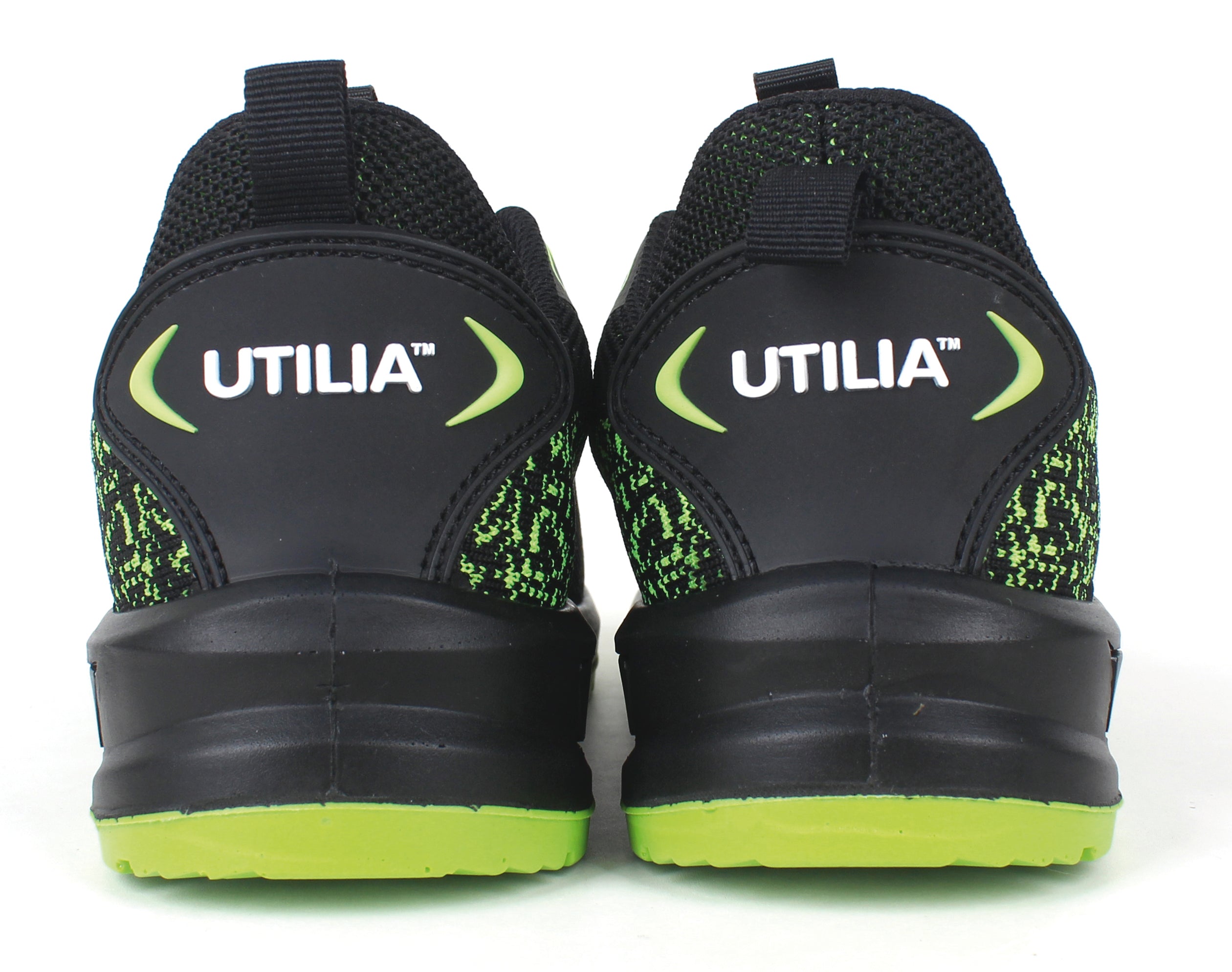 Utilia SCARPE ANTINFORTUNISTICA BASSE S1PS FO SR ANTHEA IN TESSUTO Col. Nero e Verde lime Mis. 45