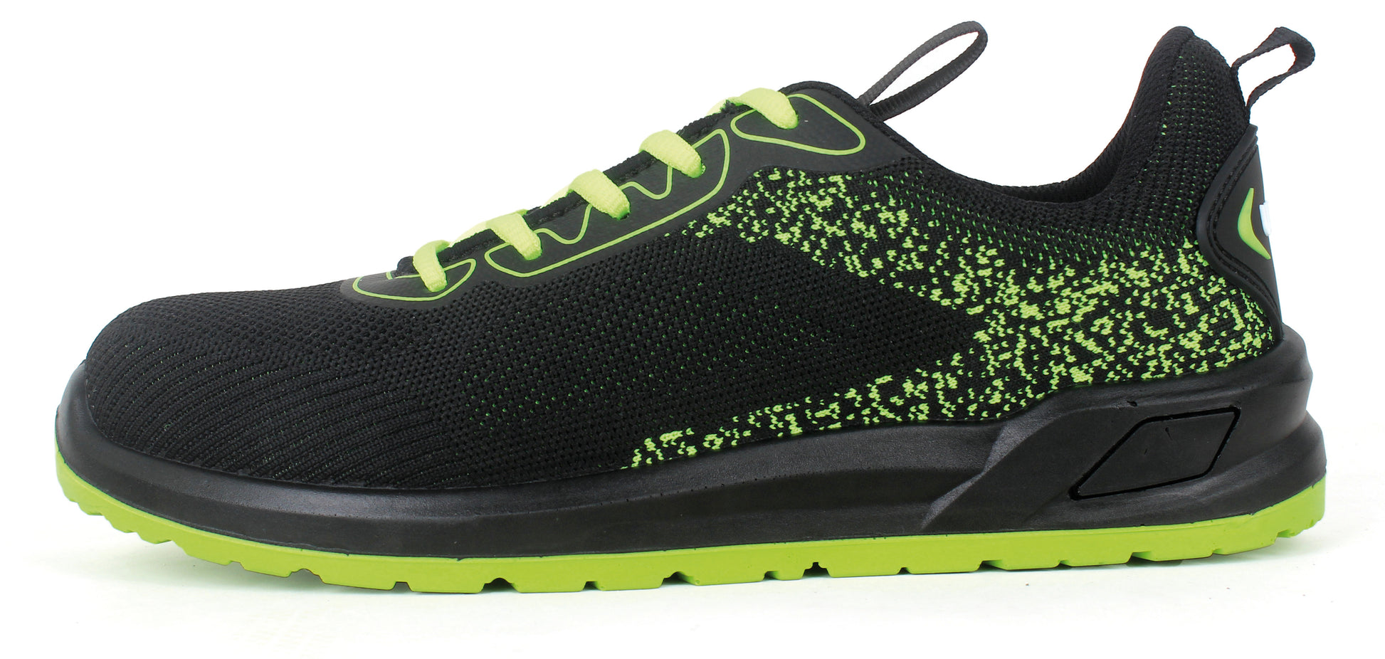 Utilia SCARPE ANTINFORTUNISTICA BASSE S1PS FO SR ANTHEA IN TESSUTO Col. Nero e Verde lime Mis. 42