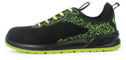 Utilia SCARPE ANTINFORTUNISTICA BASSE S1PS FO SR ANTHEA IN TESSUTO Col. Nero e Verde lime Mis. 44