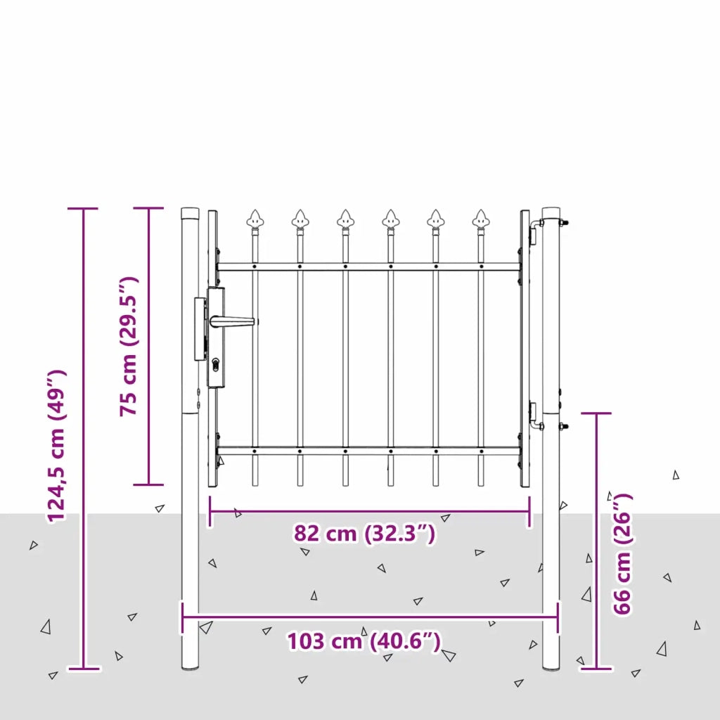 Cancello per recinzione BOXTEL 103 x 124,5 cm 42008878