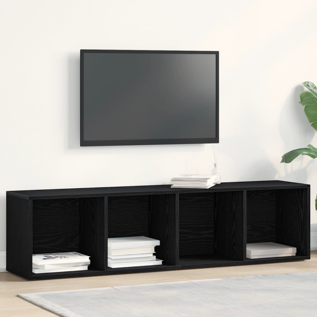 Armadio per Libri Rovere Nero 36 x 30 x 143 cm CFW2782174