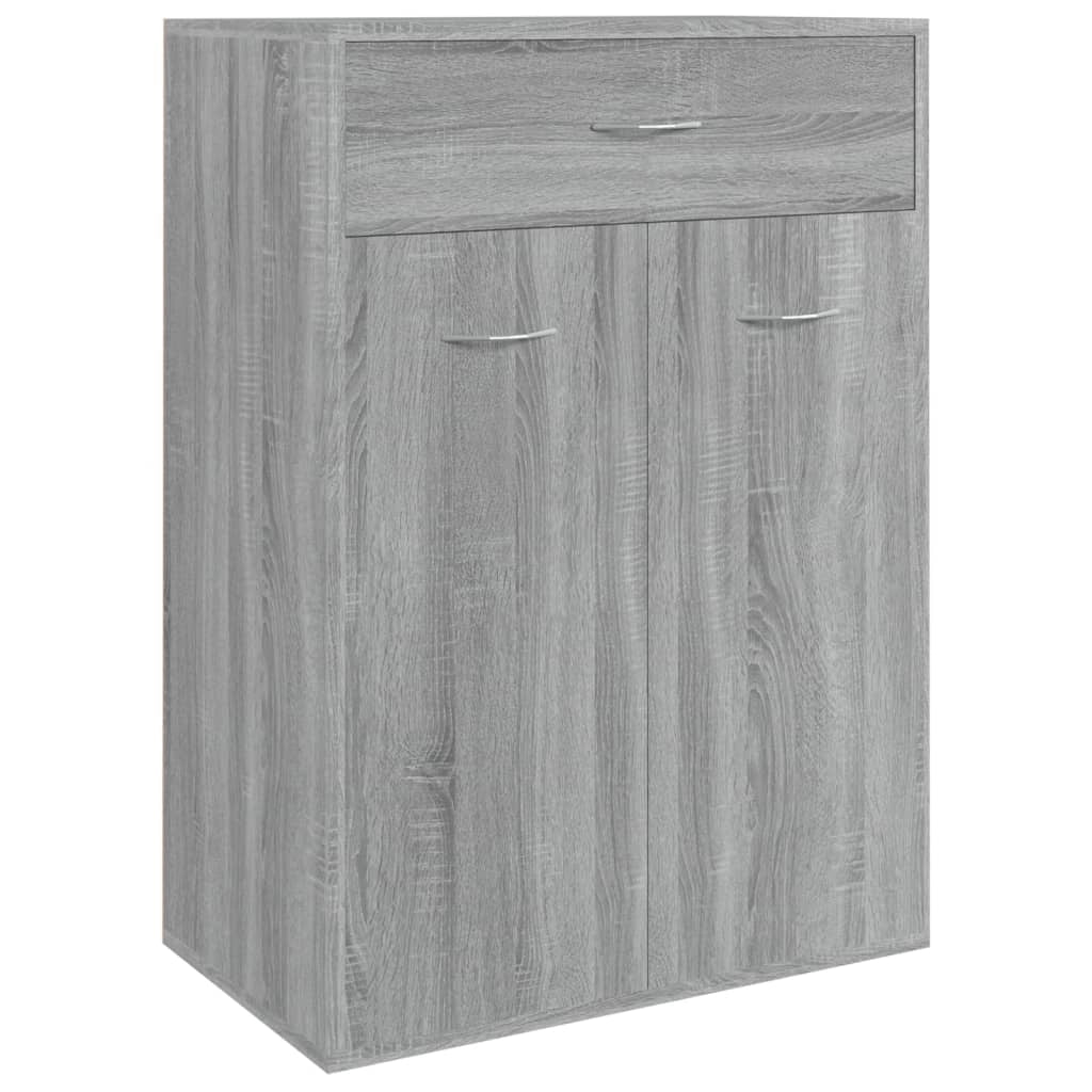 Scarpiera mobile contenitore per scarpe mobile per ingresso/corridoio/soggiorno design Sonoma 60 x 35 x 84 cm legno ingegnerizzato grigio 02_0022082