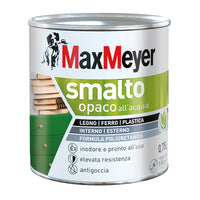 MAX SMALTO ALLACQUA POLIURETANICO OPACO LT.0,750 MARRONE- 1,0 pz