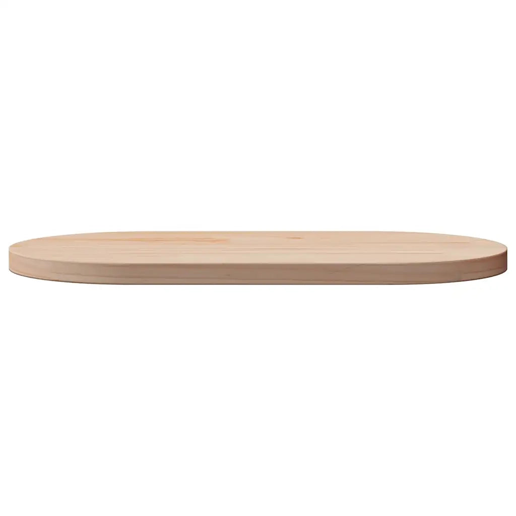 Piano del Tavolo | Superficie Tavolo | Piano Scrivania 70x35x2,5 cm in legno massello di pino ovale