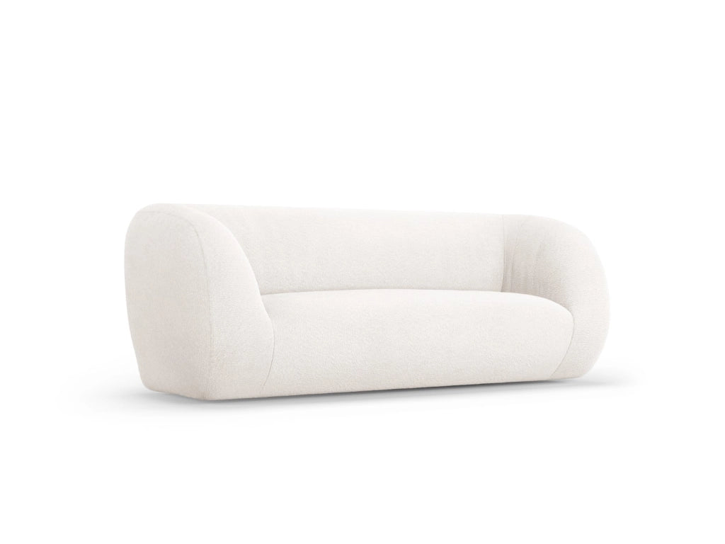 Cosmopolitan Design - Divano "Essen" 2 posti in bouclé bianco 