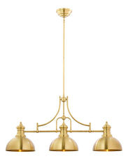 Lampada a sospensione industriale oro 3xE27 Platino Jupiter