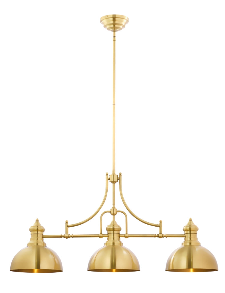 Lampada a sospensione industriale oro 3xE27 Platino Jupiter