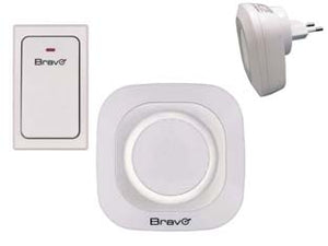 CAMPANELLO WIRELESS KIN-PLUG IN- - colore bianco - 1 pezzi BRAVO