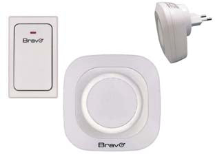 CAMPANELLO WIRELESS KIN-PLUG IN- - colore bianco - 1 pezzi BRAVO