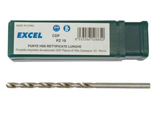 PUNTE HSS RETTIFICATE PROLUNGATE- - ø mm.4x120 - 10 pezzi EXCEL