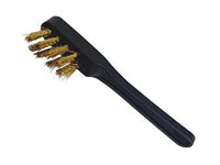 SPAZZOLA CON SETOLE IN OTTONE MANICO DRITTO IN PLASTICA- - dimensioni mm.147x20x30 - 10 pezzi EXCEL