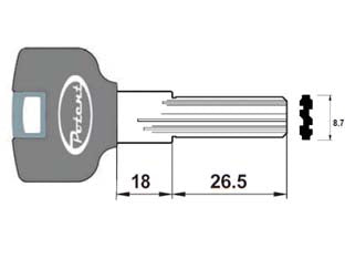 CHIAVE GREZZA PROFILO PIATTO 4000.K.G R1 - 10 pezzi POTENT