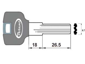 CHIAVE GREZZA PROFILO PIATTO 4000.K.G R1 - 10 pezzi POTENT
