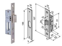 SERRATURA DA INFILARE PER MONTANTI SOLO SCROCCO REVERSIBILE 115- - mm.15 (11515010) - 1 pezzi WELKA